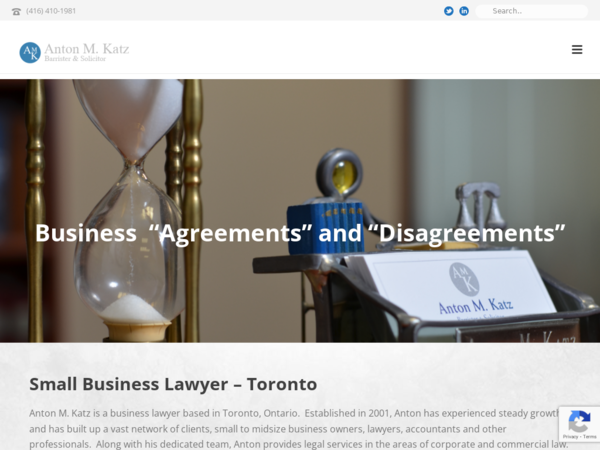 Anton M. Katz, Barrister and Solicitor - Business Lawyer Toronto