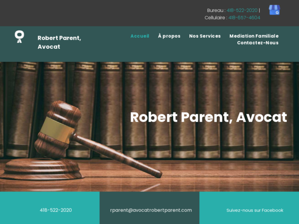 Robert Parent, Avocat