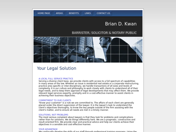 Brian D Kwan Barrister Solicitor & Notary Public