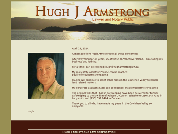 Hugh J Armstrong Lawyer and Notary Public