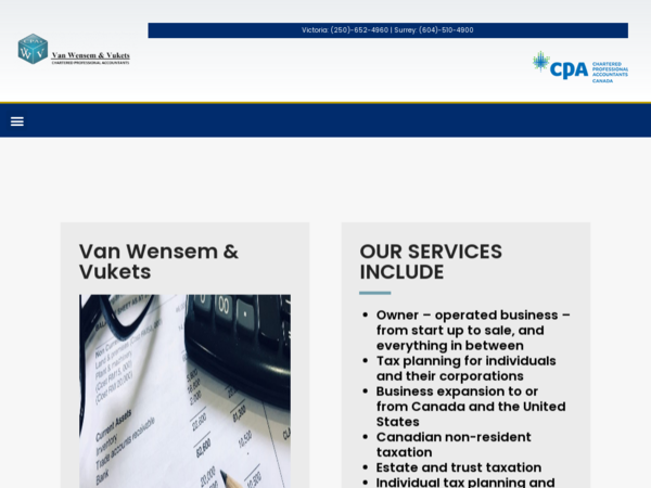 Van Wensem & Vukets Chartered Professional Accountants